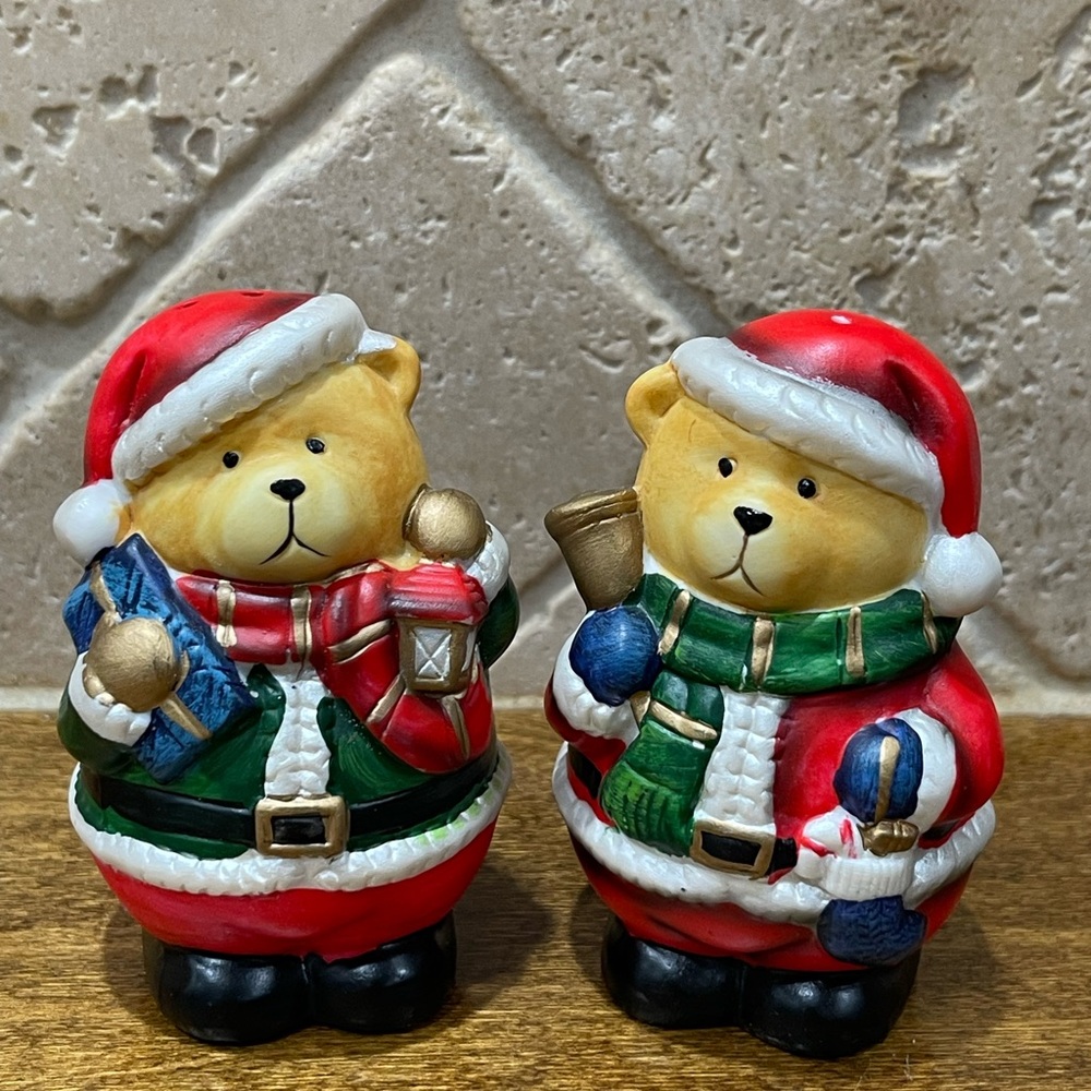 Christmas Bear salt & pepper shakers